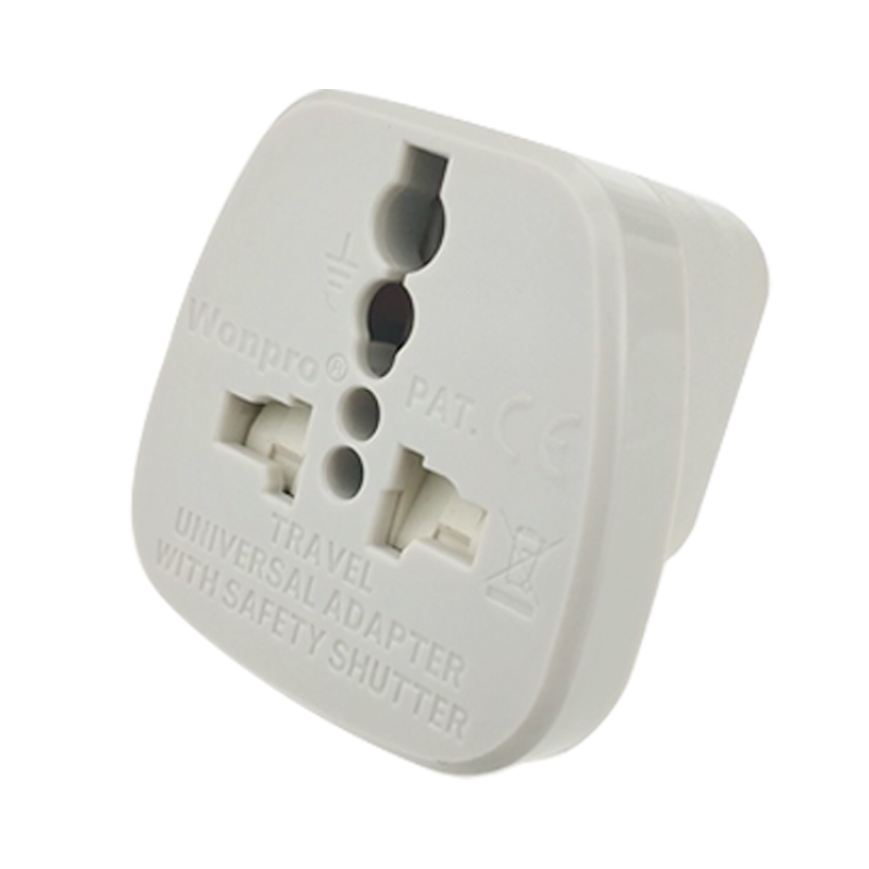 3 Pin Grounded Universal Travel Adapter