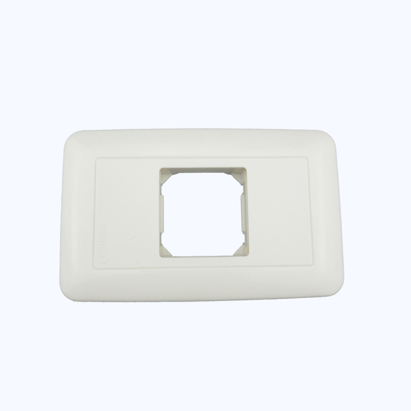 Scratch resistant glossy white switch plate